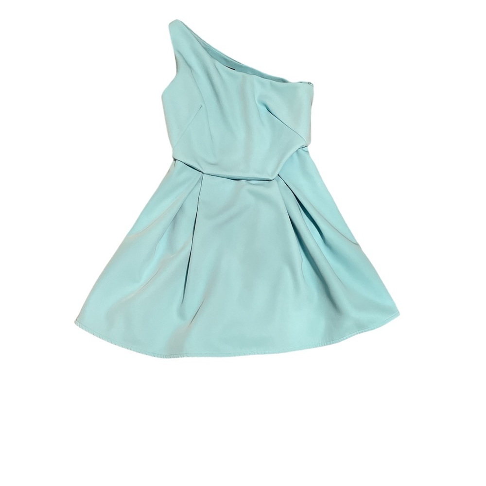 Stylestalker aqua blue one shoulder dress size M EUC